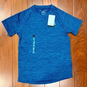 Under Armour Boys Short Sleeve Blue Tee